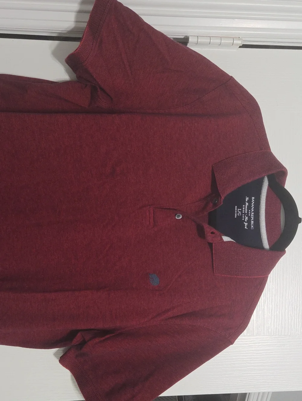 Men's Banana Republic Heathered Maroon Polo Shirt